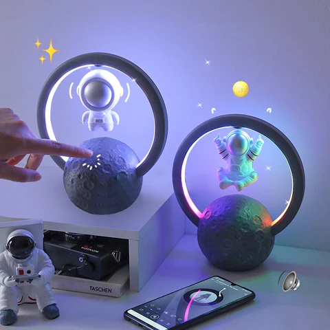 Levitating Moon and Astronaut Lamp